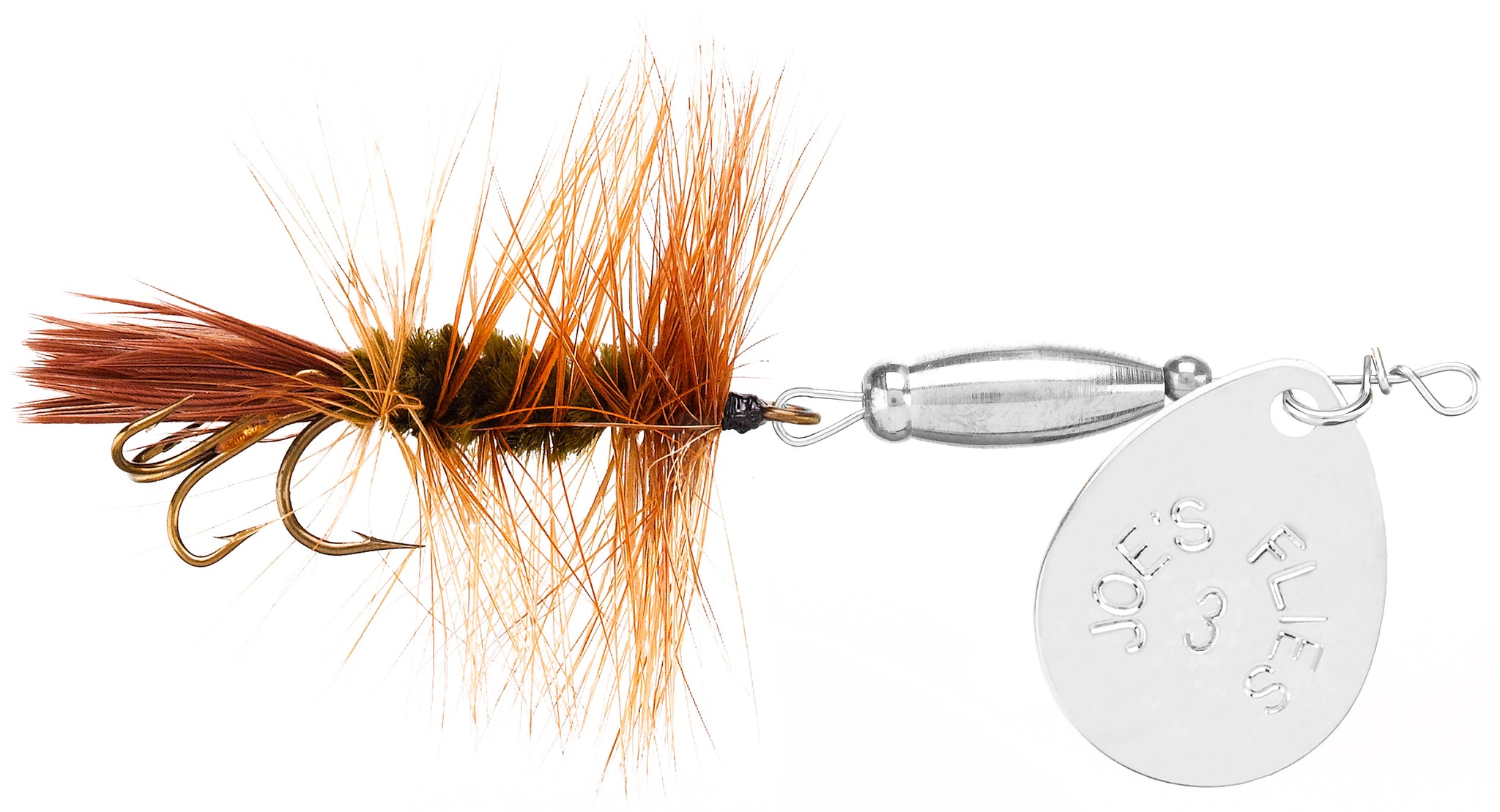 crystal river spin fly combo brown hackle joesflies super striker elite spinner-fly – Joe's Flies Inc
